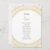 Gold-Effekt-Kreis Deko-Tischnummer Einladung (Rückseite)