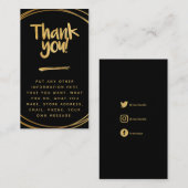 Gold-Effekt-Kunde danken sozialen Links Begleitkarte (Vorne/Hinten)
