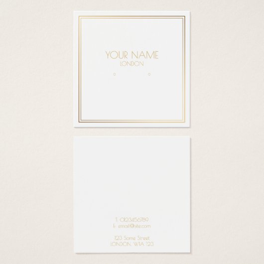 Gold-Effekt-Ohrring (Vorne & Hinten)