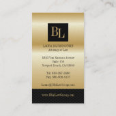 Gold"Effekt-" Rechtsanwalts-Visitenkarten Visitenkarte (Rückseite)