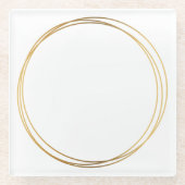 Gold-Effekt-Ringe Glasuntersetzer (Vorderseite)