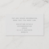 Gold-Effekt-Skript, die Details hellgrau Begleitkarte (Rückseite)