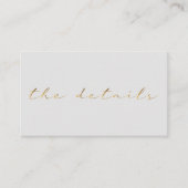 Gold-Effekt-Skript, die Details hellgrau Begleitkarte (Vorderseite)