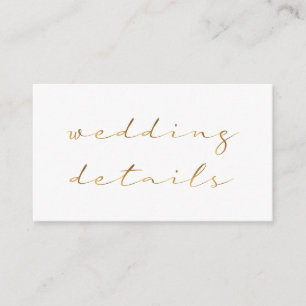 Gold-Effekt-Skript, die Details weiß Begleitkarte