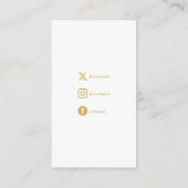 Gold-Effekt, vielen Dank, die Karte soziale Links (Rückseite)