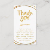 Gold-Effekt, vielen Dank, die Karte soziale Links (Vorderseite)