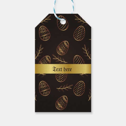 Gold Eggs Oster Geschenkanhänger (Vorderseite)