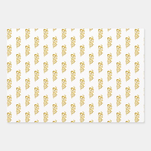 Gold Eggs Oster Geschenkpapier Set (Vorderseite 2)