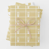 Gold Eid Adha Mubarak Kaaba Sheep Muster Geschenkpapier Set (Beispiel)