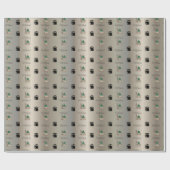 Gold Eid Wrapping Paper | Kaaba & Masjid Design Geschenkpapier (Flach)