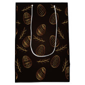 Gold Eier Ostermittelverpackung Mittlere Geschenktüte (Rückseite)