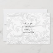 Gold Eiffel Turm Französisch Hochzeit Vielen Dank Einladung (Rückseite)