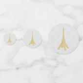 Gold Eiffelturm Damask Hochzeitstisch Confetti Konfetti (Vorderseiten)