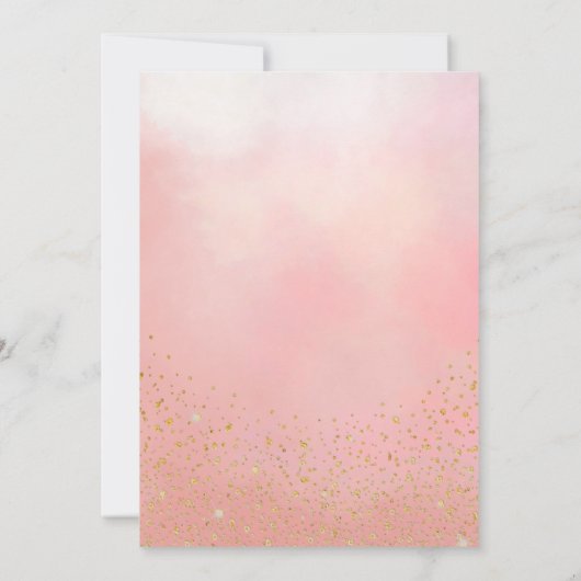 Gold Eiffelturm Glitzer Glitzern Lights Sweet 16 Einladung (Rückseite)