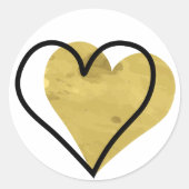 Gold ein großes Dankeschön an Clipart Vielen Dank, Runder Aufkleber (Vorderseite)