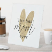 Gold Einfach die beste Mama je Muttertag Sockelschild (In Situ)