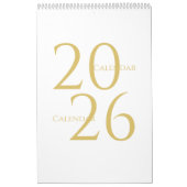 Gold Einfach Elegant 2026 Kalender (Titelbild)