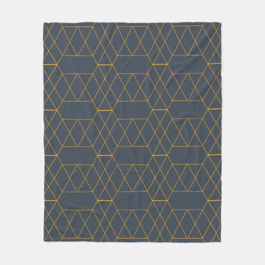 Gold, einfach, modern, cool, trendig geometrisch fleecedecke (Vorderseite)