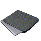 Gold, einfach, modern, cool, trendig geometrisch laptopschutzhülle (Vorne Knopf)