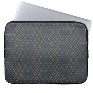 Gold, einfach, modern, cool, trendig geometrisch laptopschutzhülle
