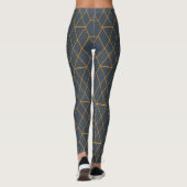 Gold, einfach, modern, cool, trendig geometrisch leggings (Rückseite)