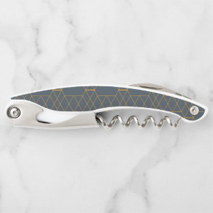 Gold, einfach, modern, cool, trendige Linien geome Kellnermesser