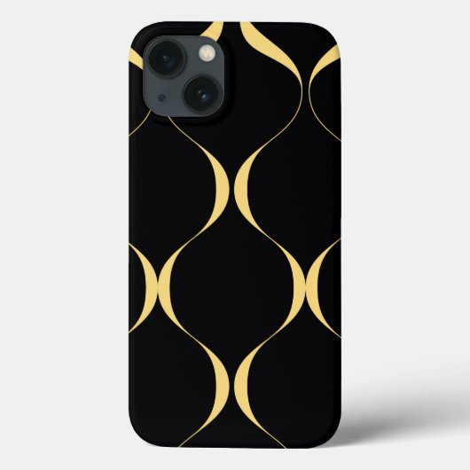 Gold, einfach, modern, luxuriös, wellenförmig Case-Mate iPhone hülle (Rückseite)