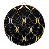 Gold, einfach, modern, luxuriös, wellenförmig dartscheibe (vorne)