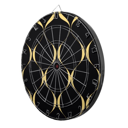 Gold, einfach, modern, luxuriös, wellenförmig dartscheibe (Vorderseite rechts)