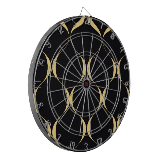 Gold, einfach, modern, luxuriös, wellenförmig dartscheibe (Vorderseite Links)