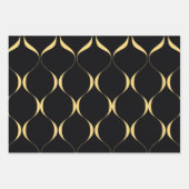 Gold, einfach, modern, luxuriös, wellenförmig geschenkpapier set (Vorderseite 3)