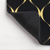 Gold, einfach, modern, luxuriös, wellenförmig mousepad (Ecke)