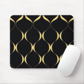 Gold, einfach, modern, luxuriös, wellenförmig mousepad (Mit Mouse)