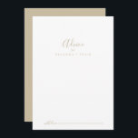 Gold Einfache Minimalistische Hochzeitsberatungska Hinweiskarte<br><div class="desc">Diese goldene, einfache, minimalistische Hochzeitsratenkarte ist perfekt für eine moderne Hochzeit. Das einfache und elegante Design zeichnet sich durch klassische und extravagante Schriftzeichen in Gold aus. Diese Karten sind ideal für Hochzeiten, Brautparty, Babydusche, Graduiertenfest u.v.m. Personalisieren Sie die Karten mit den Namen der Braut und Bräutigam, den Eltern, die Sie...</div>