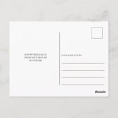 Gold Einfache Skriptglücke Neujahr Urlaub Postkarte (Rückseite)