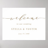 Gold Einfache und moderne Hochzeitssymbol Poster (Vorne)