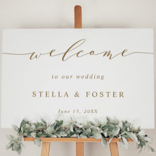 Gold Einfache und moderne Hochzeitssymbol Poster