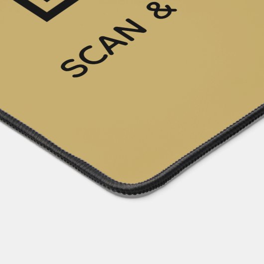 Gold Einfaches elegantes WLAN QR-Netzwerkkennwort Schreibtischunterlage (Ecke)