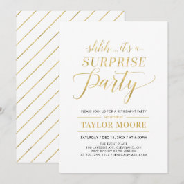 Gold | Einfaches Party für die Überlebensversicher Einladung