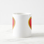Gold eingefaßtes Herz Kaffeetasse (Mittel)