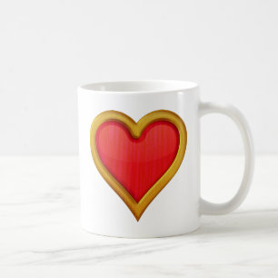Gold eingefaßtes Herz Kaffeetasse