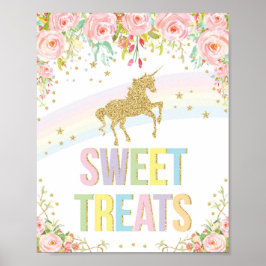 Gold Einhorn Sweet Leckereien Party Dekoration Reg