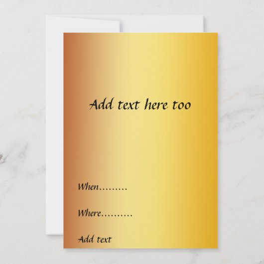 GoLd Einladung (Rückseite)