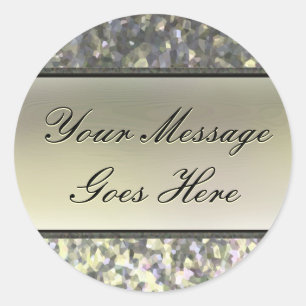 Gold-Einladung-Siegel Runder Aufkleber