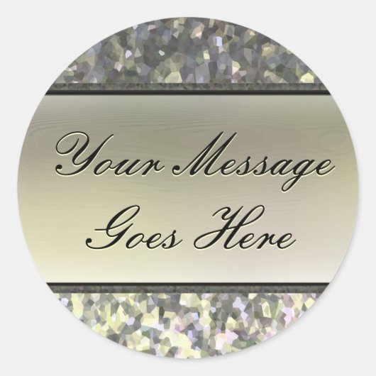 Gold-Einladung-Siegel Runder Aufkleber (Vorderseite)