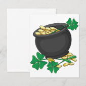 Gold-Einladungen Einladung (Vorne/Hinten)