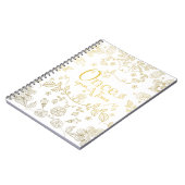 Gold einmal auf einem Time-Notebook Notizblock (Linke Seite)