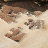 Gold El Camino Muschel Zeichen, Bürgersteig, Leon, Puzzle (Seite)