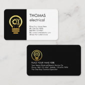 Gold Electric Bulb Fixit Tools Visitenkarte (Vorne/Hinten)