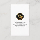 Gold Electric Power Plug Zuhause Bulb Electrician Visitenkarte (Rückseite)